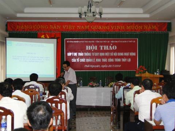  Hội thảo góp ý dự thảo thông tư quy định một số nội dung hoạt động của tổ chức quản lý, khai thác công trình thuỷ lợi.